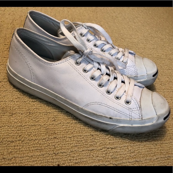 jack purcell white leather